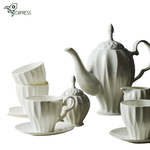 Service à Thé Blanc <br> Porcelaine 1,2L