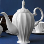 Service à Thé Blanc <br> Porcelaine 1,2L