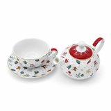 Service à Thé Noël <br> Tea For One Porcelaine 270ml