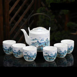 Service à Thé en Porcelaine de Chine <br> 4 ou 6 tasses 650ml