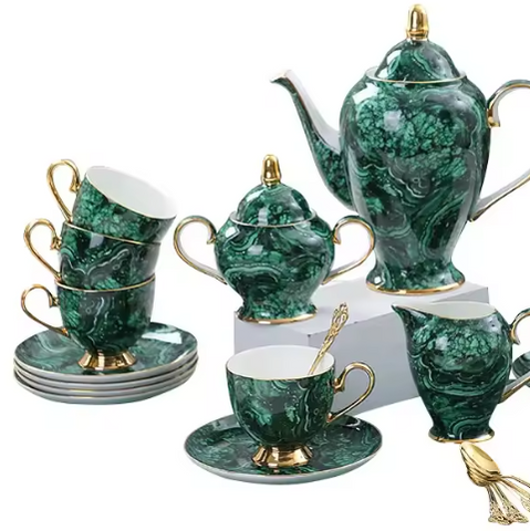 Service à Thé Porcelaine Verte