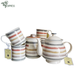 Service à thé Traditionnel <br> Théière 1.4L, tasses et boîte à thé