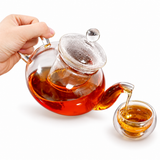 Service à thé en verre <br> 6 tasses double paroi 600ml