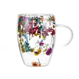 Tasse Double Paroi Fleurs Séchées