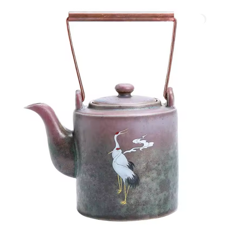 Théière en Grès Anse métal
