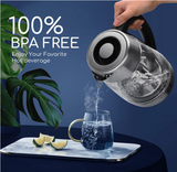 Bouilloire électrique à Température Réglable <br> Verre 1.7L
