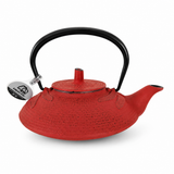Théière en Fonte Plate Rouge
