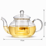 Théière en Verre <br> Avec Filtre en Verre 0.4 à 1L