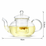 Théière en Verre <br> Avec Filtre en Verre 0.4 à 1L