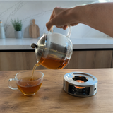 Théière en verre avec réchaud <br> 1L