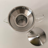 Théière en verre avec réchaud <br> 1L