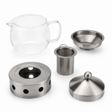 Théière en Verre avec Filtre inox et réchaud