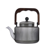 Théière en Verre et Bois