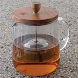 Théière Verre et Bois