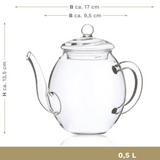 Théière en verre sans filtre <br> Fleur de thé 500 ml