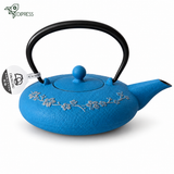 Théière en Fonte Iwachu Bleue <br> Fleur de Cerisier 550ml