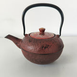 Théière en Fonte Japonaise Rouge <br> Oitomi Akamaki Kingin Tsuru 500ml
