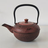 Théière en Fonte Japonaise Rouge <br> Oitomi Akamaki Kingin Tsuru 500ml