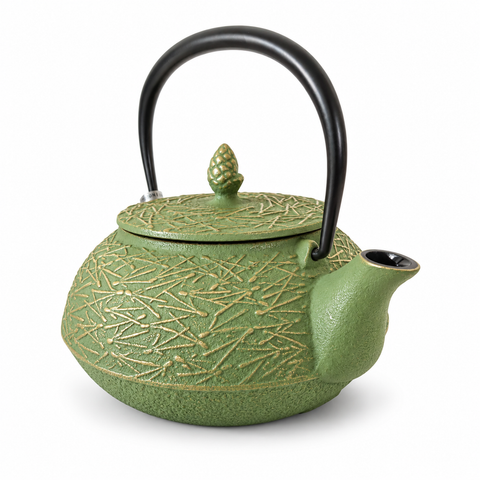 Théière en Fonte Verte <br> Iwachu Matsuba 600 ml