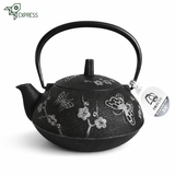 Théière Fonte Motif Argenté