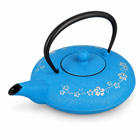 Théière en Fonte Iwachu Bleue <br> Fleur de Cerisier 550ml