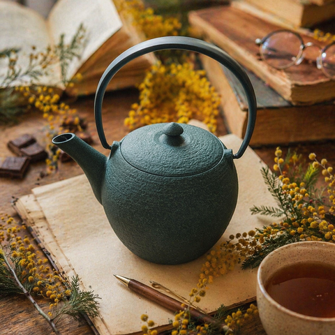 Théière en Fonte Japonaise Verte