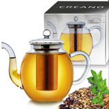 Théière en verre avec filtre inox