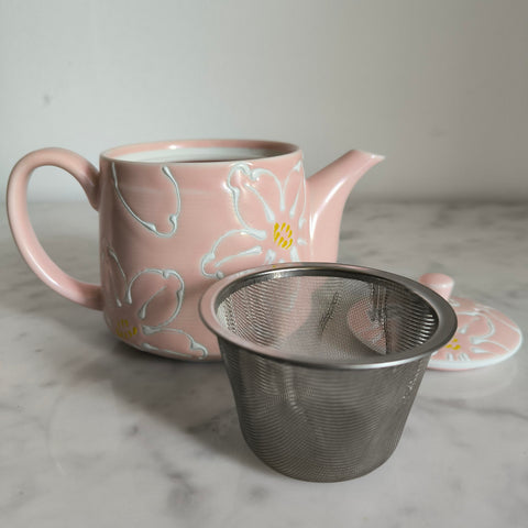 Théière Porcelaine avec Filtre Inox