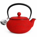 Théière en Fonte Japonaise Rouge <br> Iwachu Arare 600ml