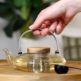 Théière Japonaise Verre <br> Inox et bois 500ml