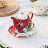Théière Egoïste de Noël <br> Porcelaine 420ml