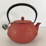 Théière Rouge en Fonte <br> Iwachu Kingyo 1.2L