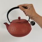 Théière Rouge en Fonte <br> Iwachu Kingyo 1.2L