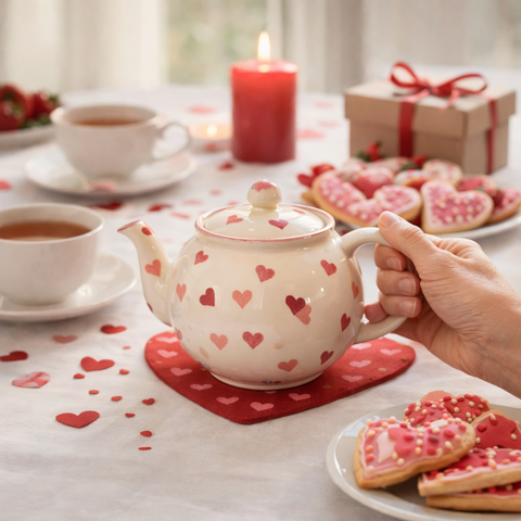 Théière Anglaise Cœur <br> Made in England 1.5L