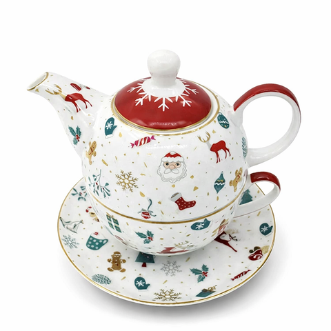 Service à Thé Noël <br> Tea For One Porcelaine 270ml