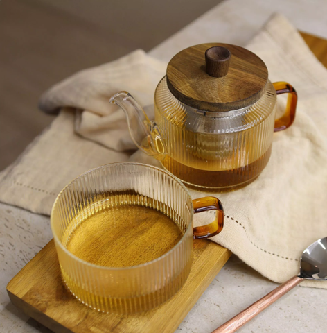 Service à Thé individuel en Verre