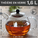 Bouilloire Théière en Verre <br> 1,6 L
