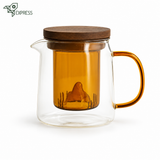 Théière en Verre Borosilicate <br> Filtre coloré 450 ml