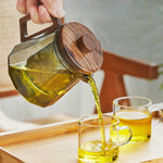 Théière en Verre et Bois <br> 500-800ml