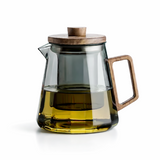 Théière Verre et Bois