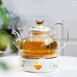 Théière en Verre et Porcelaine <br> avec Réchaud 600ml