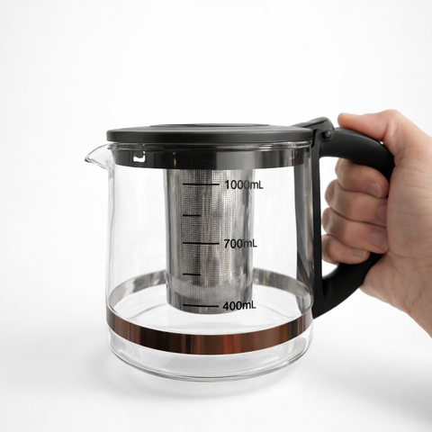 Théière en Verre avec Filtre Inox