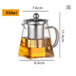 Théière Carrée en Verre <br> 350-950ml