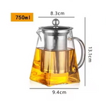 Théière Carrée en Verre <br> 350-950ml