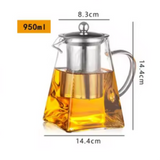 Théière Carrée en Verre <br> 350-950ml