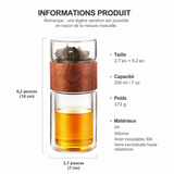 Infuseur thé portable <br> Verre double paroi 330ml