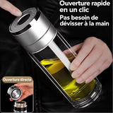 Théière Nomade en verre <br> Bouton poussoir 500ml