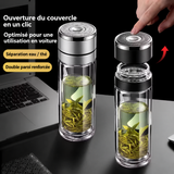 Théière Nomade en verre <br> Bouton poussoir 500ml