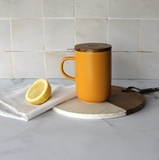 mug avec filtre inox et couvercle bois