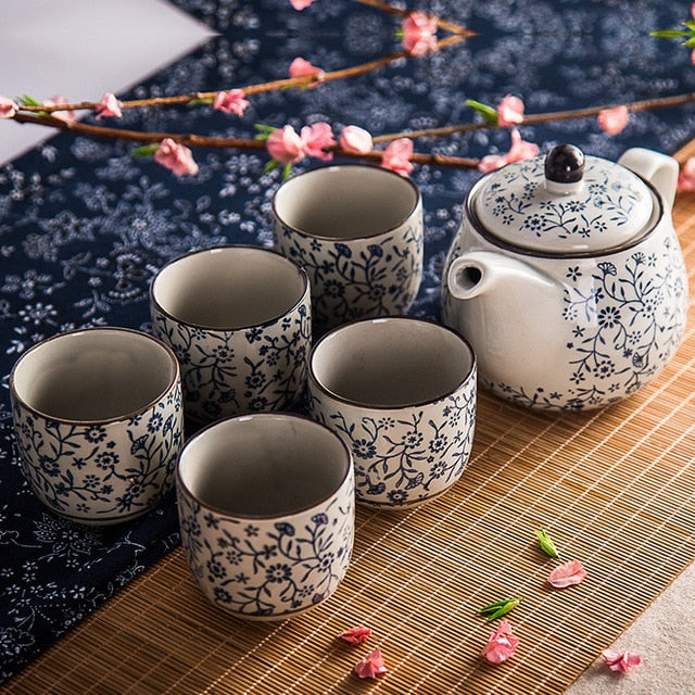 Service à thé japonais fleurs de pommier - LA BAIE D'HALONG